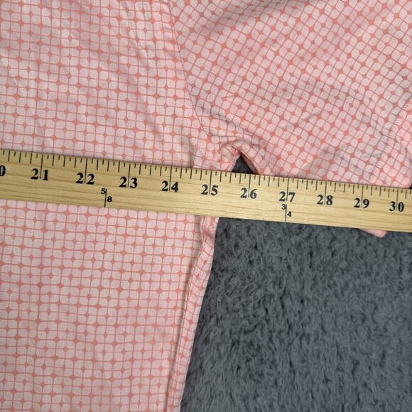 Maceoo Button Shirt Mens 6 2XL Galileo Blocks Orange Flip Cuff Italian Jacquard - Picture 7 of 9